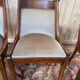 Set of 4 Empire gondola chairs in solid mahogany and velvet.
