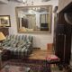 Large vintage rectangular mirror in gold; highly sought after by decorators.