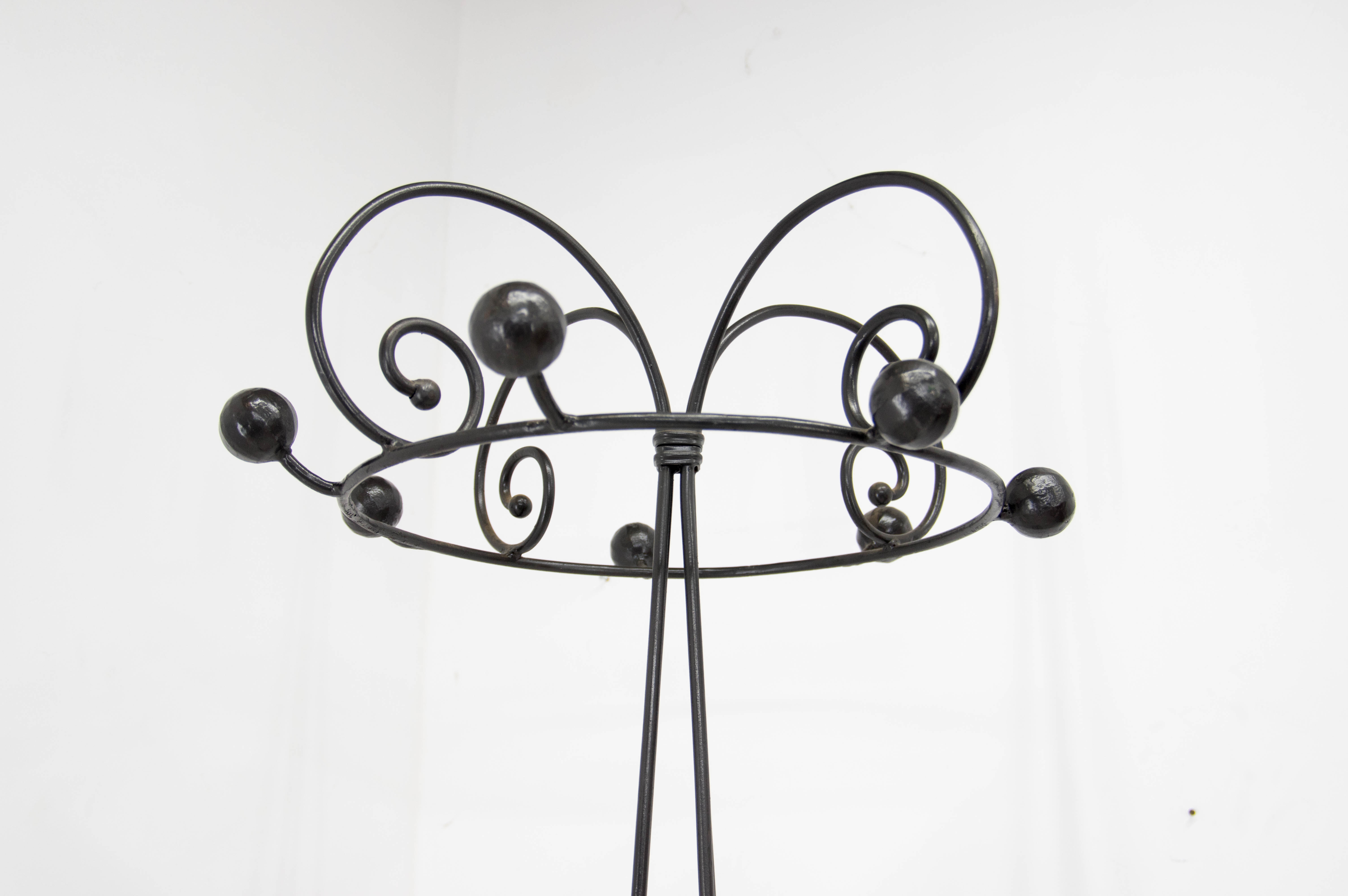 Portemanteau en fer forgé Italie années 1980