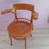 Fauteuil de bureau en bois courbé