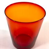 Set of 4 glasses, translucent oranges - vintage 1970
