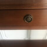 Half moon console in cherry tree
