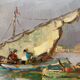 Counterpart of paintings "Sailing boats Felouks Gondolas" signed Orientalists