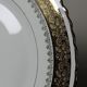 Set of 6 vintage flat plates ADP L Royal Limoges, gilded porcelain - 2