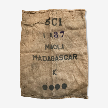 Sac en toile de jute Macli Madagascar des années 60