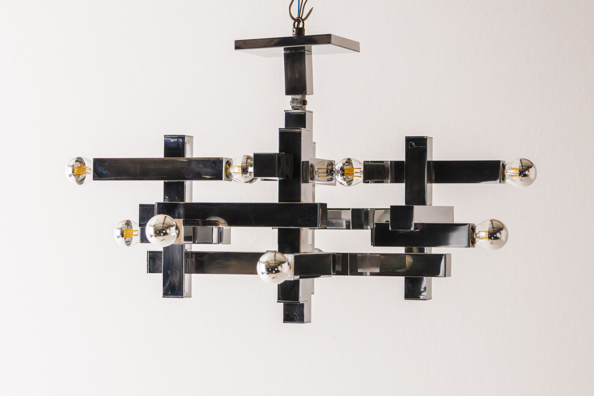 Metric chandelier by Gaetano Sciolari, Italy, 1970s