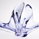Blue glass fruit basket Cofrac style