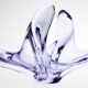 Blue glass fruit basket Cofrac style