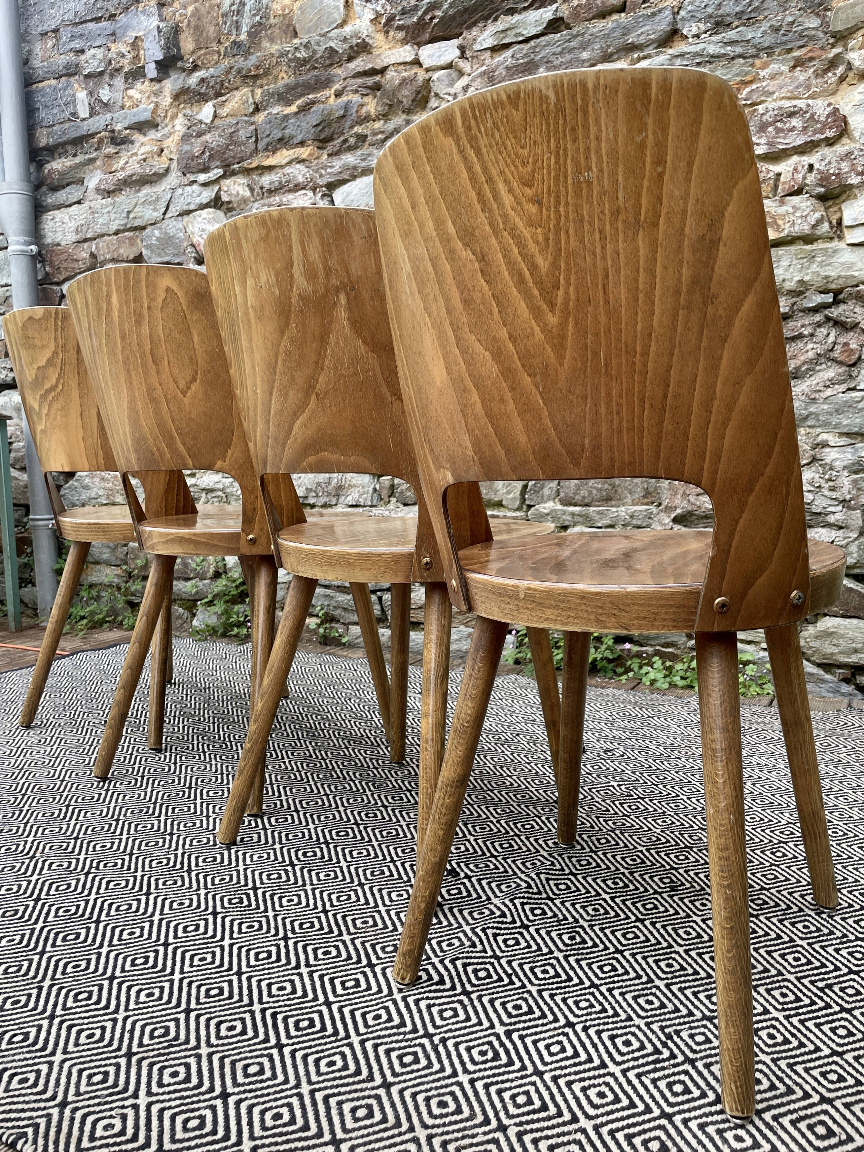 Set of 4 Baumann bistro chairs Mondor model