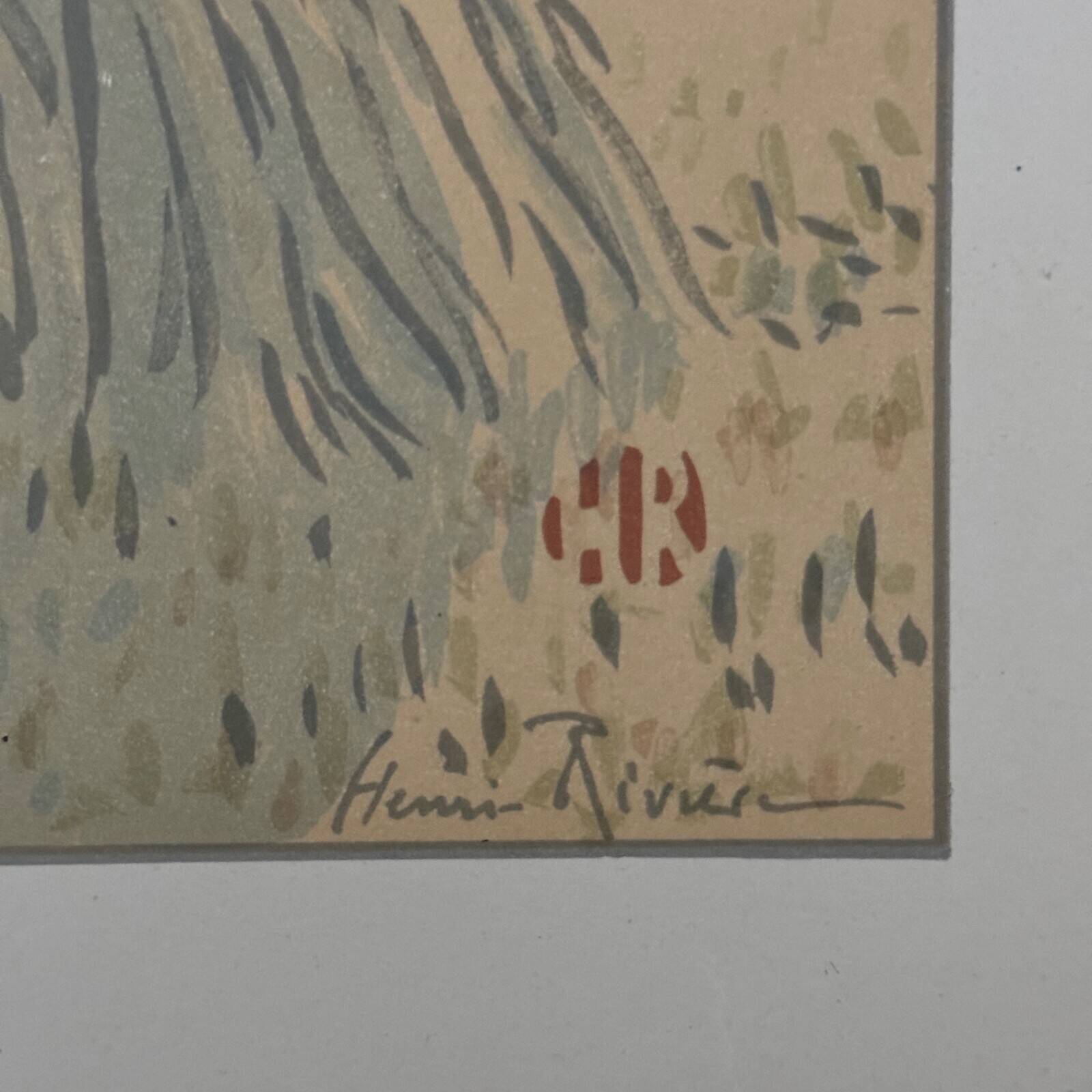 Lithograph by Henri Rivière The Enchantment of the Hours - The Rising Storm