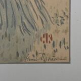 Lithograph by Henri Rivière The Enchantment of the Hours - The Rising Storm