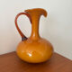 Vintage amber glass Empoli vase pitcher Italy