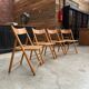 Suite de 4 chaises pliantes cannées 80’S