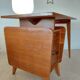 Vintage Scandinavian desk with a floating top and splayed legs - 1960.