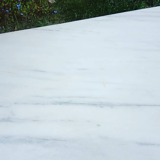 Marble and cast iron bistro table