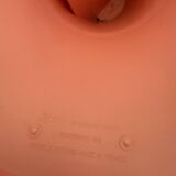 Tam Tam Stamp stool Made in France with a woven rattan-style seat.