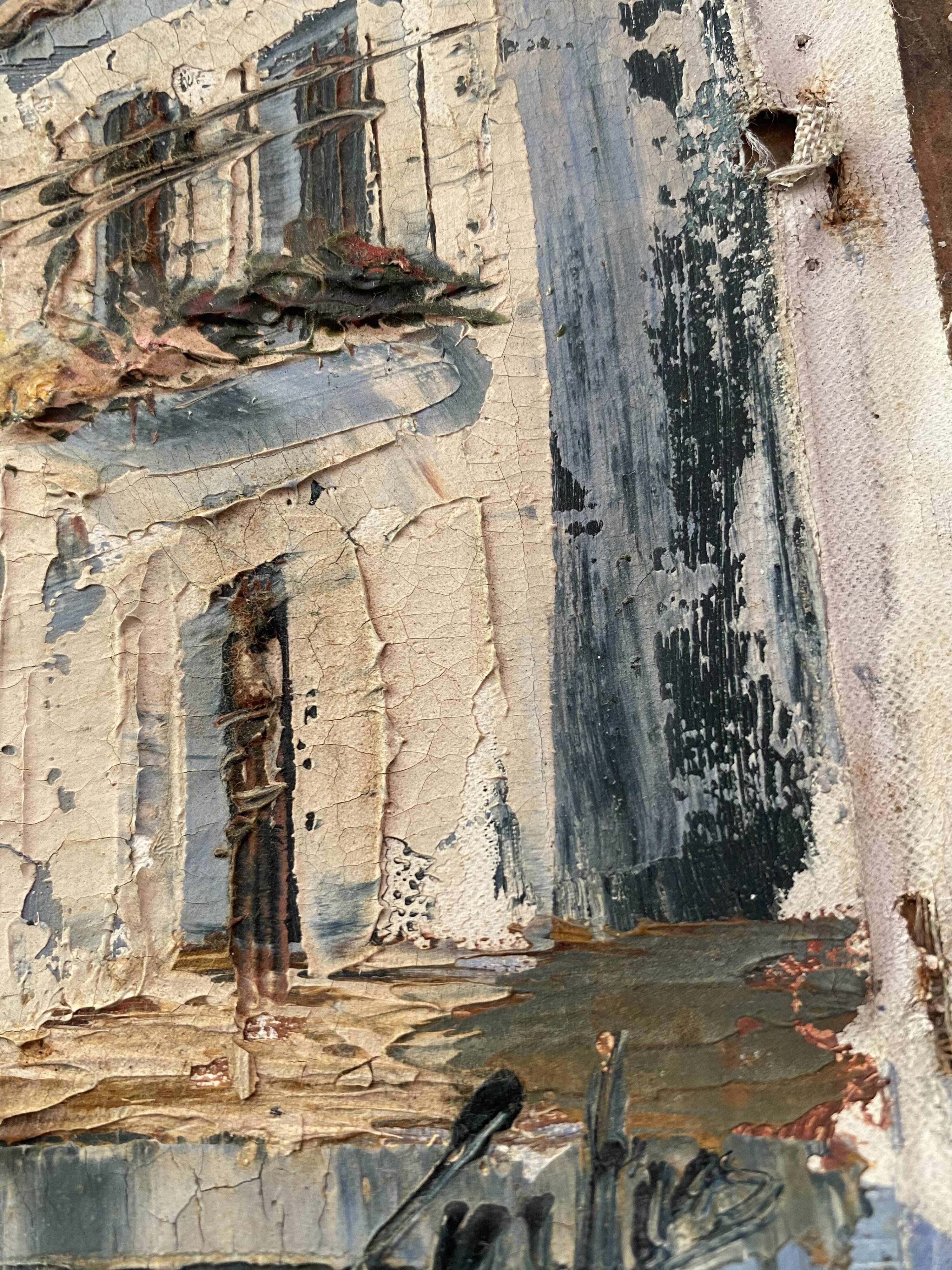 Oil on canvas framed under glass