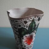 ceramic vase Vallauris fat lava vintage deco glazed ceramic vase 50s