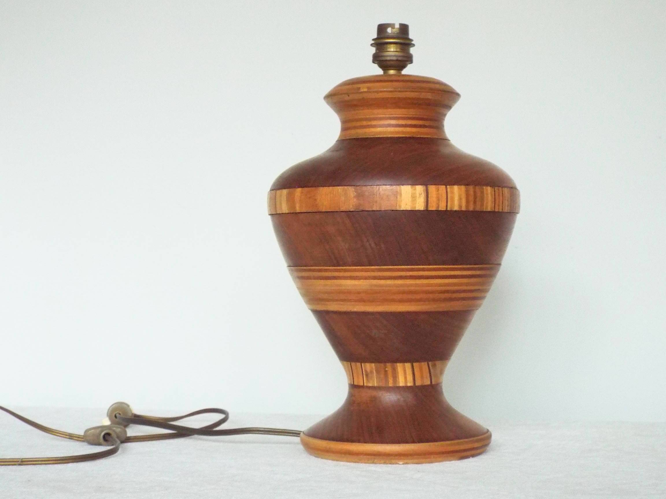 Wooden lamp base
