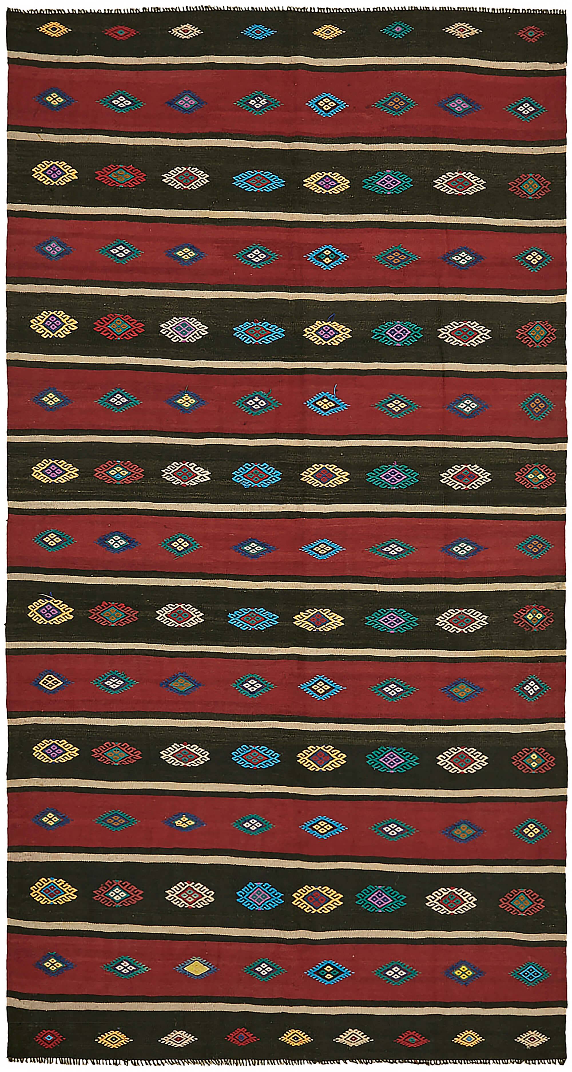 Turkish Handmade Vintage Anatolian Kilim 170 cm x 320 cm
