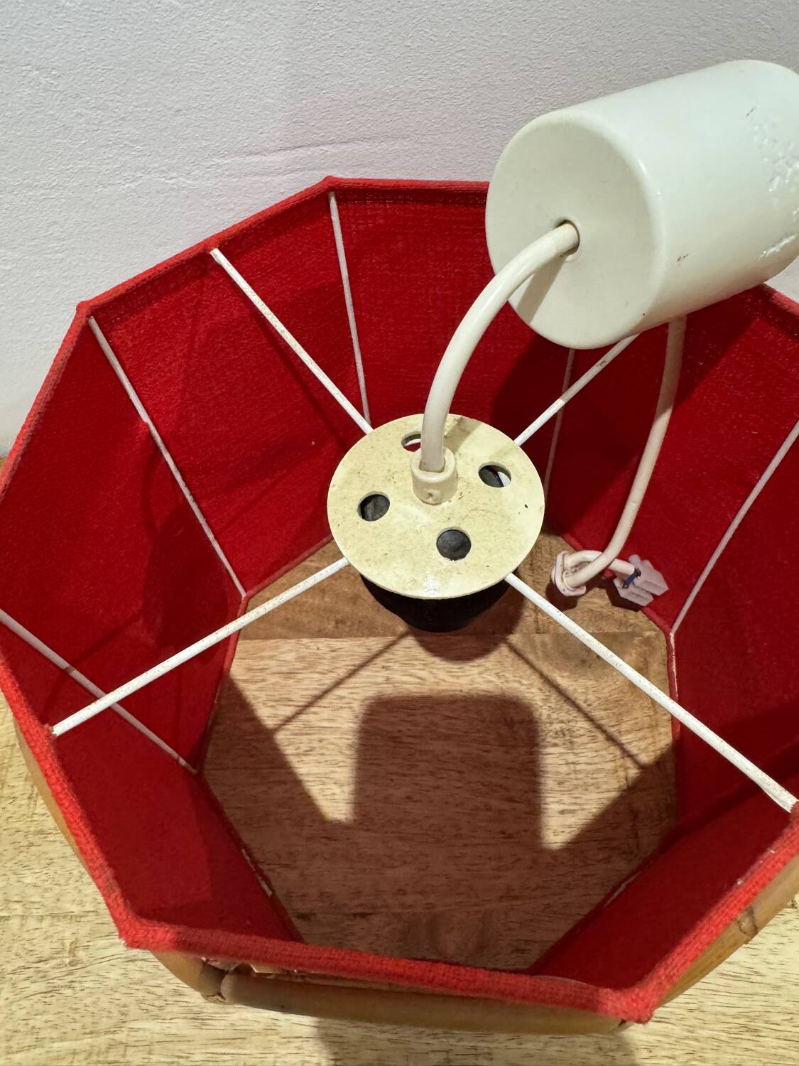 Vintage rattan pendant light