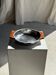 Shallow dish in stainless steel and wood H4 D20