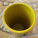 Yellow ceramic roller vase