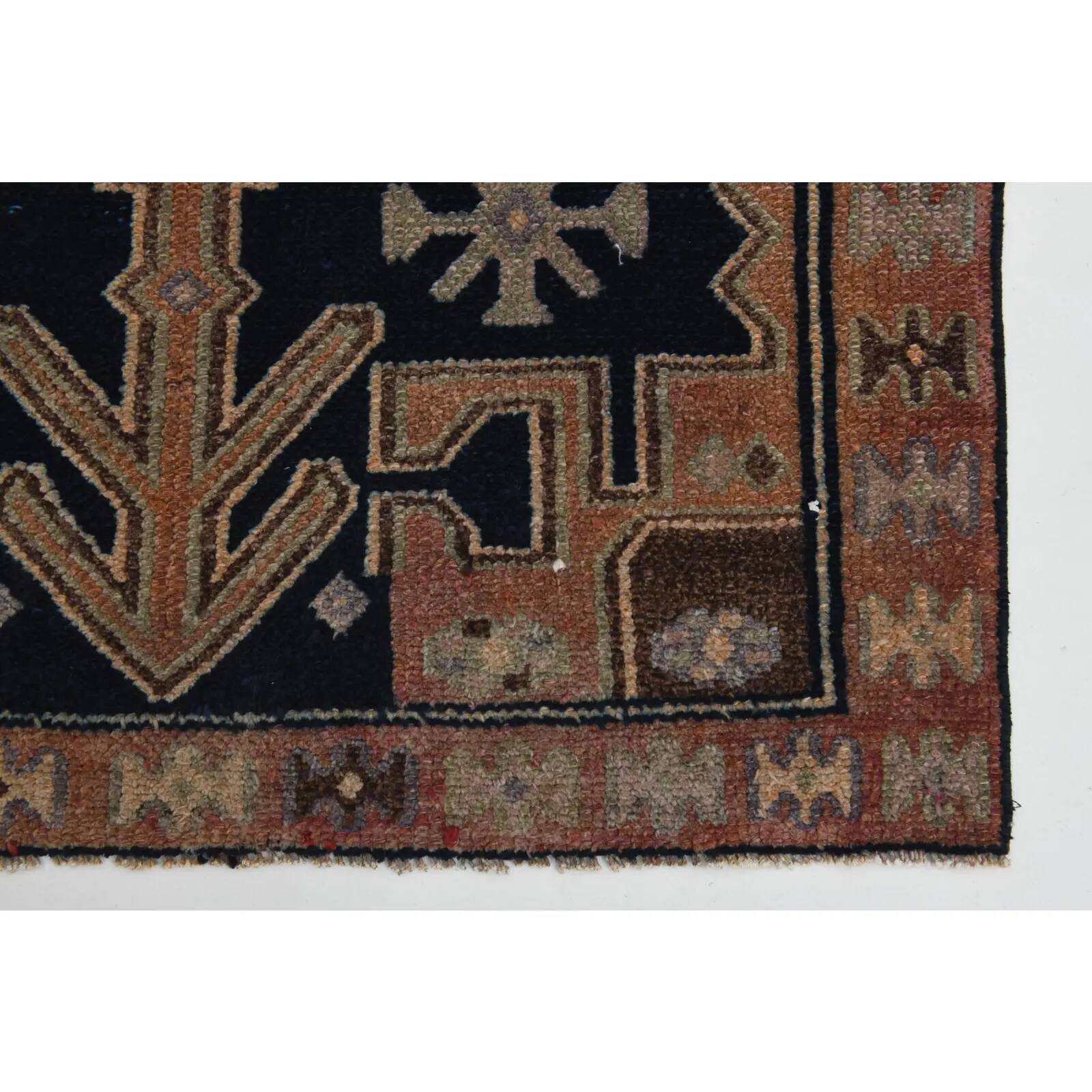 Vintage Turkish Oushak handmade wool cotton tan runner rug 114x285