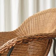Sculptural lounge chair in rattan and metal, 1960s