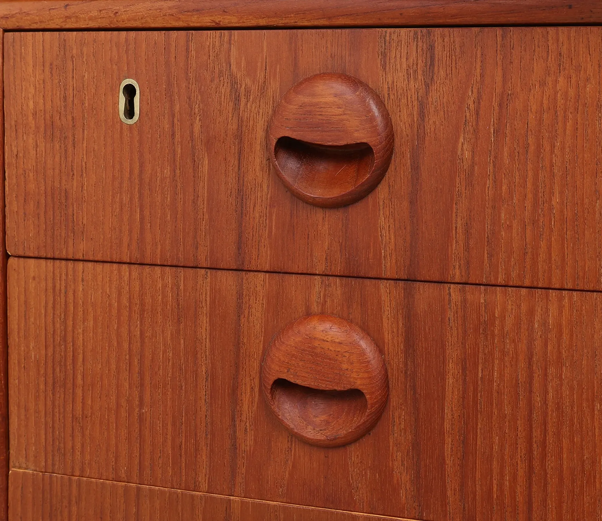 Danish teak writing desk with open storage compartment, 1960s