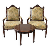 Set of handcrafted Pakistani furniture from Chiniot - Carved solid wood