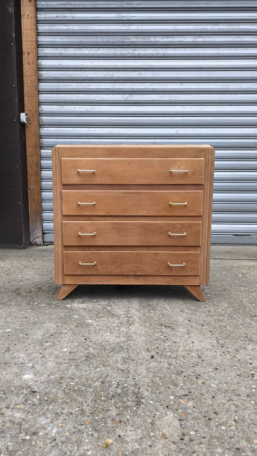 1960 compass foot chest of drawers