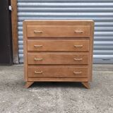 1960 compass foot chest of drawers