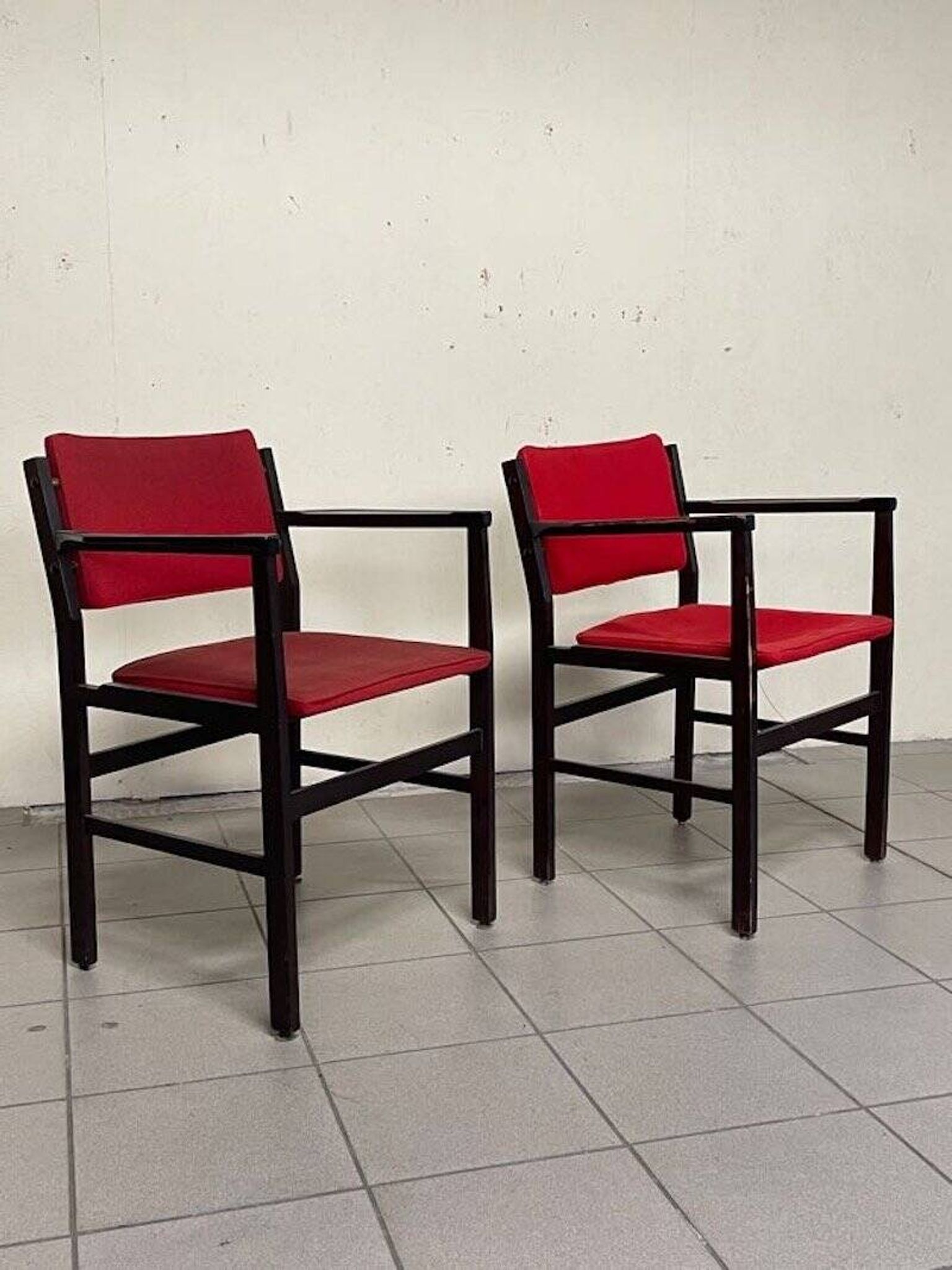 Armchairs with armrests, 1960s, set of 2