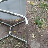 Pair of chrome armchairs, 1970