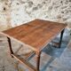 Antique French oak and elm dining table – Early 20th century farmhouse table with turned legs