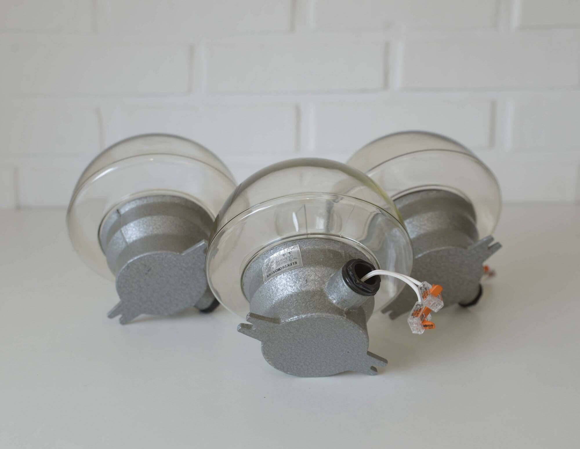 Set Of 3 / Vintage Wall Mushroom  Lamp / Ceiling Light / Industrial Sconces