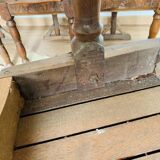 Set of 5 wooden chairs, handcrafted work