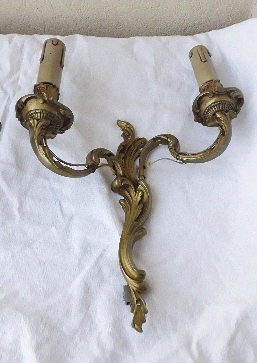 Paire d'appliques bronze
