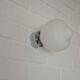 2 appliques, plafonniers en verre opalin