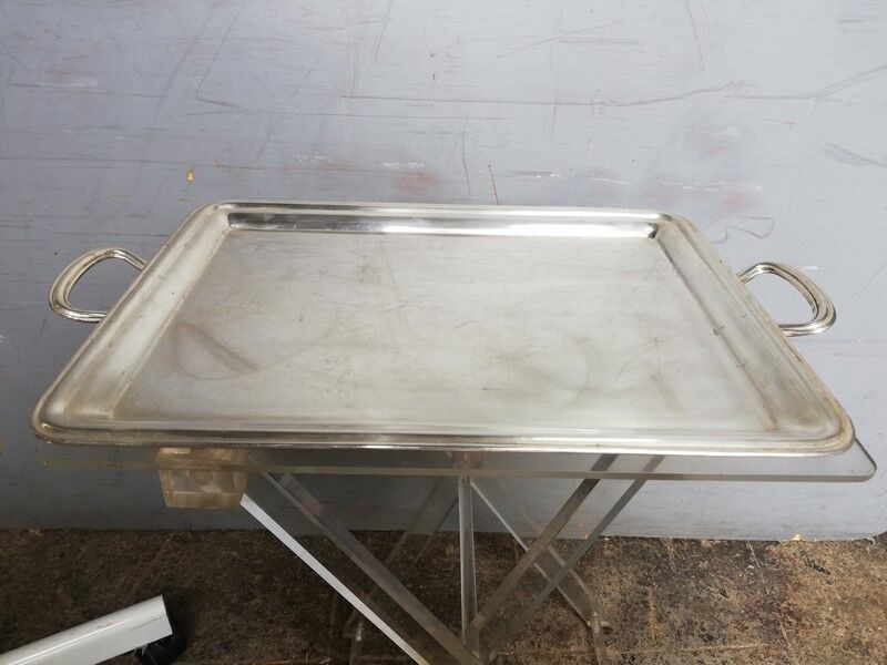 Silver metal plate / tray ep 1940 Stork punch