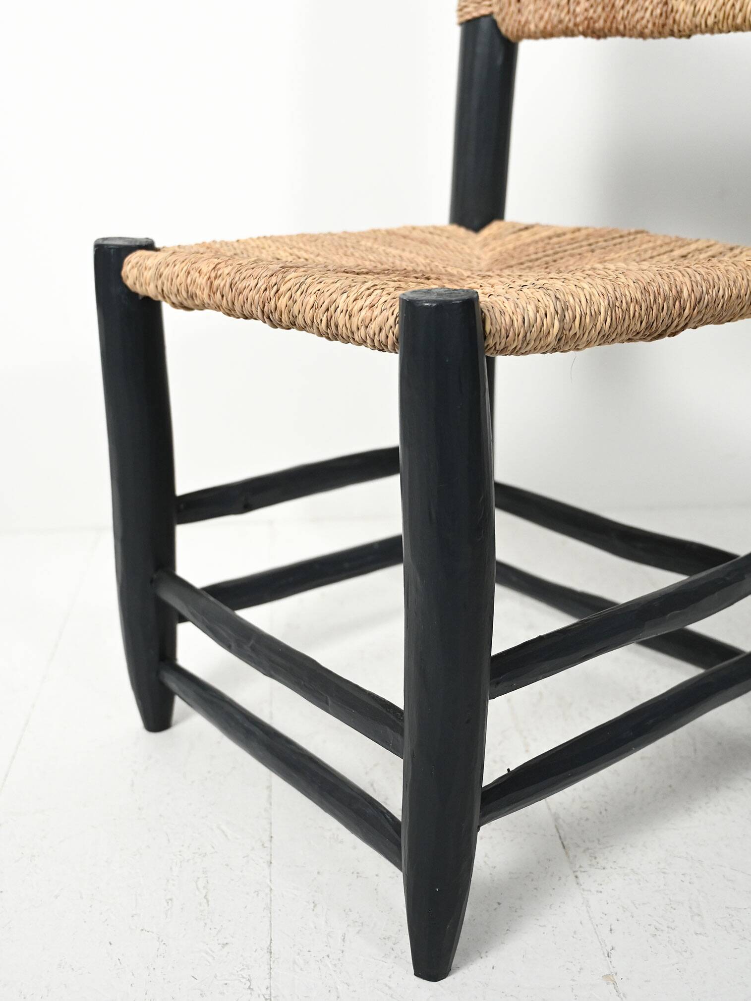 5 chaises marocaines en bois bleu