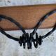 1950s metal and wood coat rack