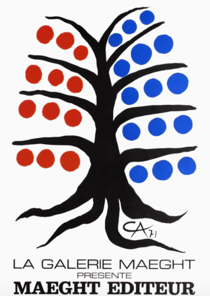 Lithographic poster of Calder "Maeght Publisher", 1971