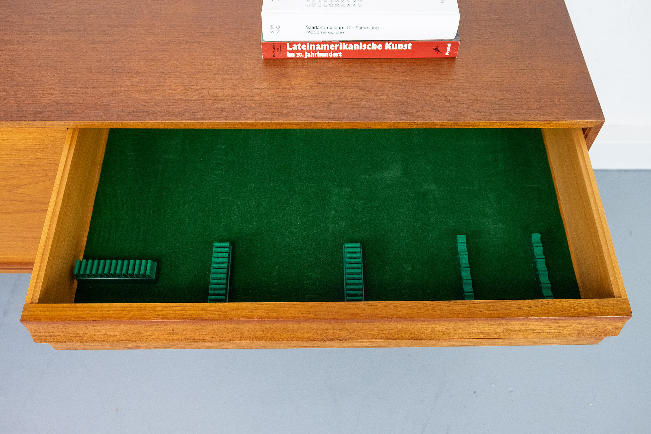 Vintage Sideboard in Teak with sliding door and drawers, 1960s