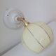 Wall lamp in opaline, brass and porcelain