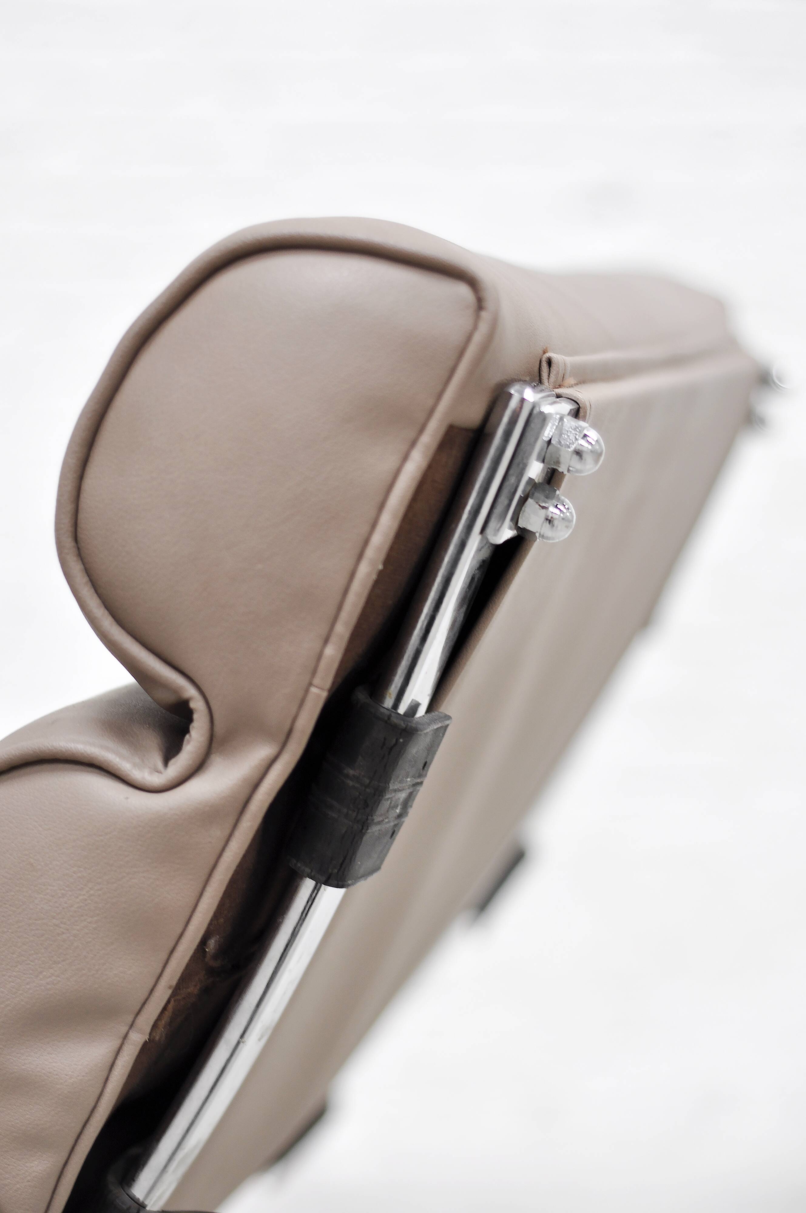 Space Age Leather Cantilever Lounge Chair, 1960's