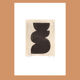 One-design painting on dated and signed paper without frame