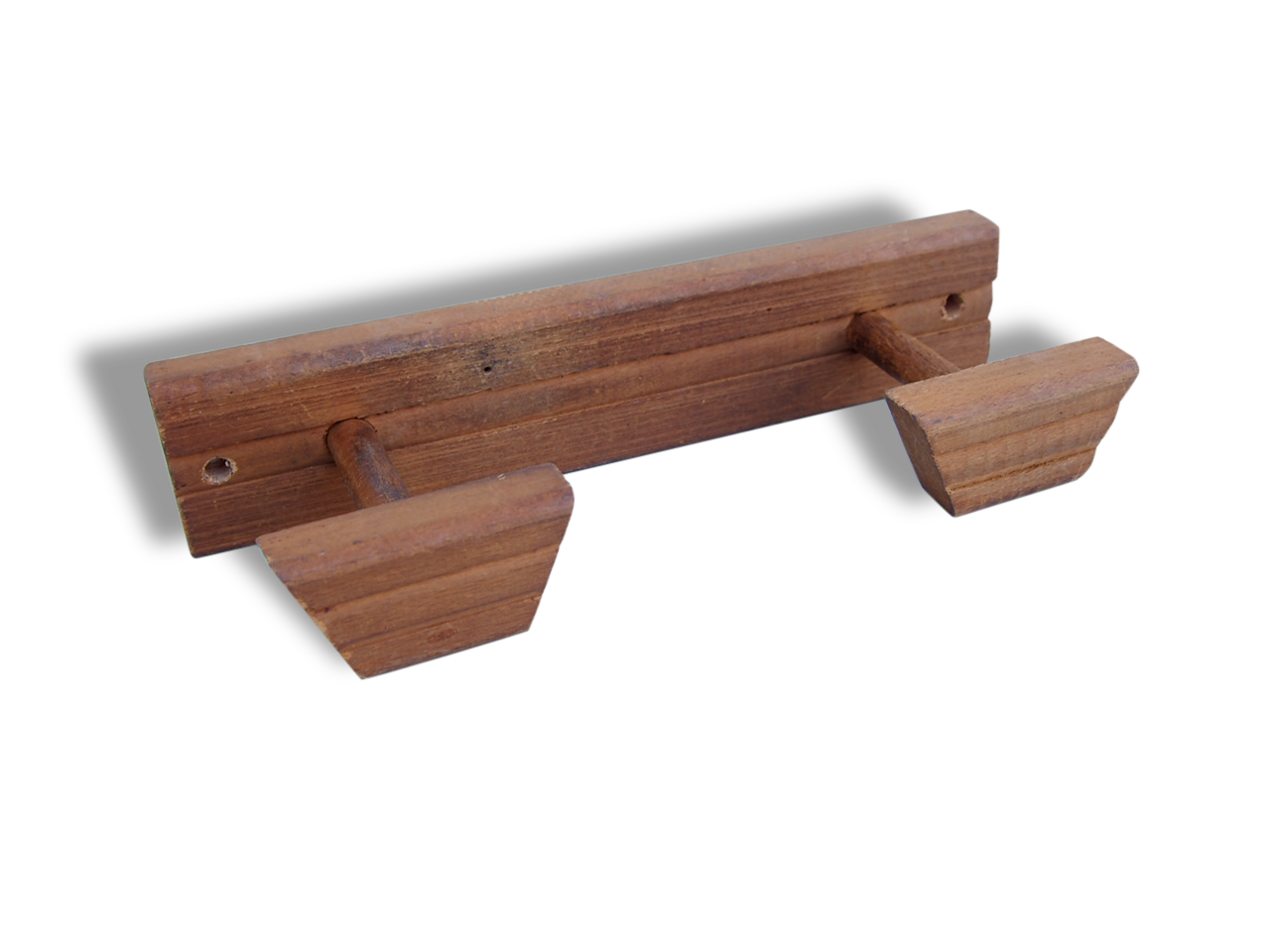 Door coat wooden with 2 balls