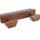 Door coat wooden with 2 balls